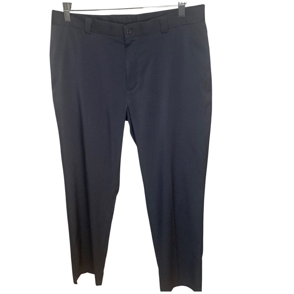 SLAZENGER Golf Pants Flat Front Regular Fit Charcoal Grey Stretch Size 34 - Picture 9 of 16